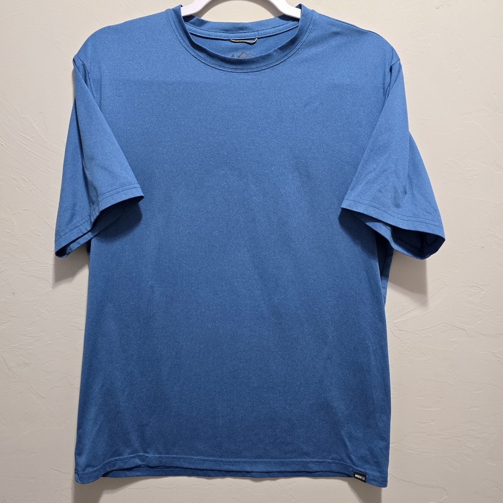 REI‎ Co-op Men's Small Blue Performance Stretch Athletic Short Sleeve Shirt